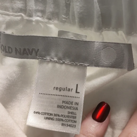 Old Navy White Ruffled Mini Skirt Sz L - Picture 3 of 6